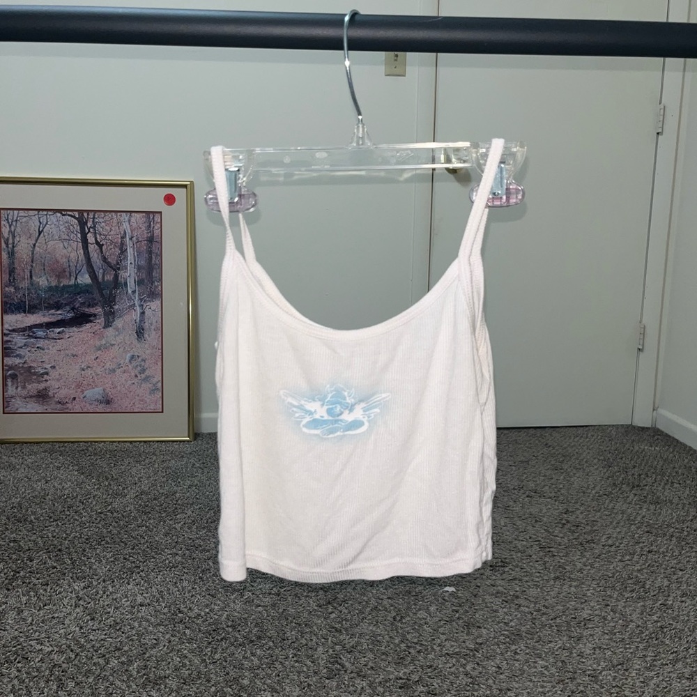 Boys Lie White Camisole with Blue Graphic